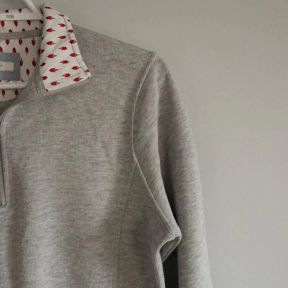 Orvis Sandy Point Grey Women's Medium Quarter Zip Long Sleeve Pullover Sweater - Picture 5 of 12